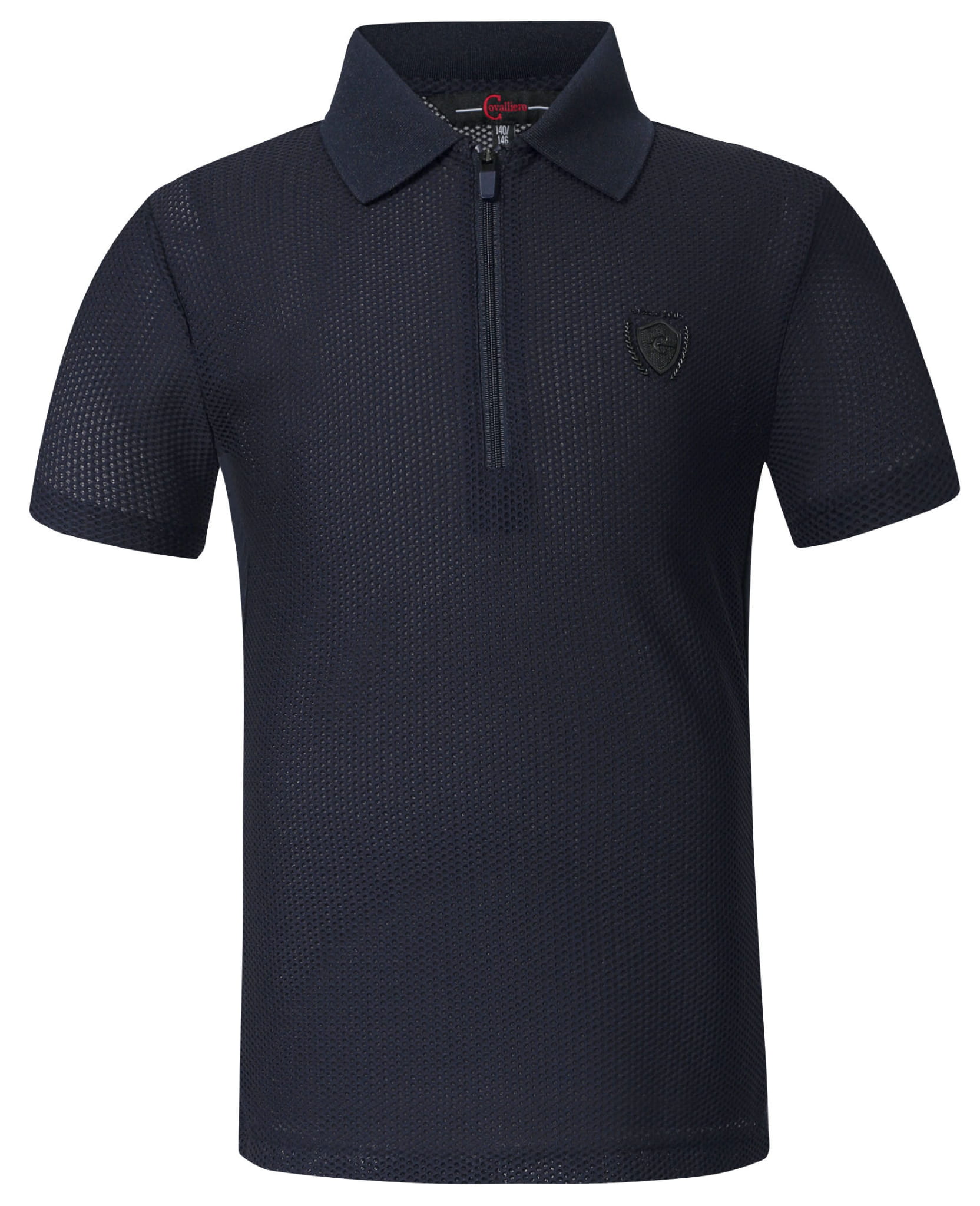 Koszulka dziecięca Polo Covalliero S/S 2024 Dark Navy - Cavalo